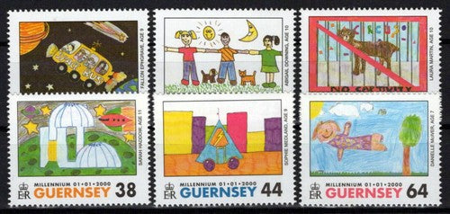 Guernsey 703-708 MNH Children's Drawings Art ZAYIX 0524S0124M