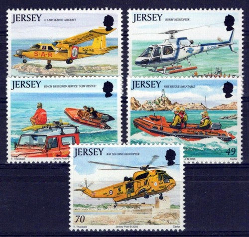Jersey 1146-1150 MNH Aviation Planes Rescue Aircraft ZAYIX 0524S0132M