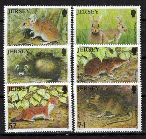 Jersey 1252-1257 MNH Mammals Animals Wildlife ZAYIX 0524S0129M