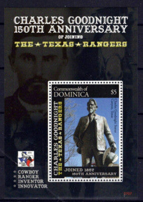 Dominica 2636 MNH Horses Charles Goodnight Cowboy Ranger ZAYIX 0125M0239