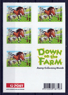 Australia 2438a MNH Self-Adhesive Horses Booklet Zayix Stamps ZAYIX 0125M0252