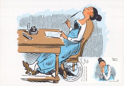 Liechtenstein Maximum Card FDC Wilhelm Busch, Cartoonist ZAYIX 1224A0078