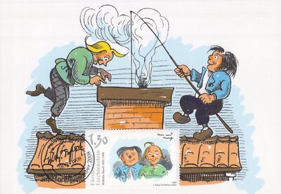 Liechtenstein Maximum Card FDC Wilhelm Busch, Cartoonist ZAYIX 1224A0076