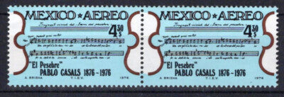 Mexico C533 MNH Pablo Casals, celist & composer, pair Zayix Stamps ZAYIX 1224S0157M