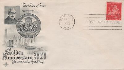 US C38-4 Art Craft cachet FDC UA 5c Map of New York City ZAYIX USFM102023044M