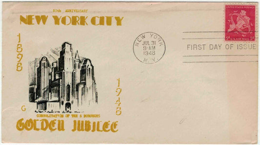 US C38 Consolidation of Five Boroughs New York City FDC UA ZAYIX USFM102023033