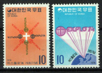 Korea 909-910 MH EXPLO Emblems Maps ZAYIX 0701S0008