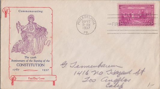 US MP# 798-44 Holland FDC single Philadelphia Constitution ZAYIX 121022SM68
