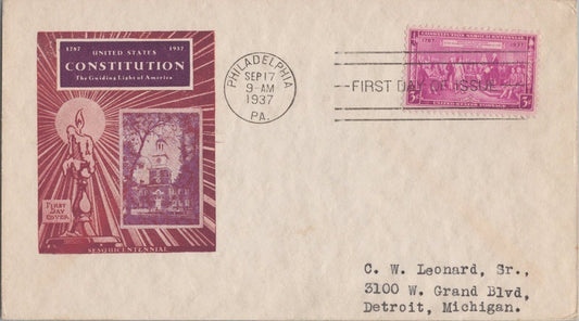 US MP# 798-12a H. Ioor FDC single Philadelphia Constitution ZAYIX 121022SM64