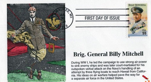 US 3330 FDC Aviation Pioneer Billy Mitchell Dynamite limited ed. ZAYIX 1223M0244