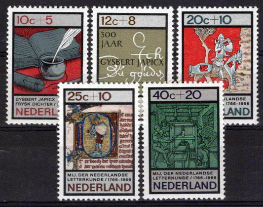 Netherlands B409-B413 MH Semi-Postal Literary Society Zayix Stamps 0225S0281