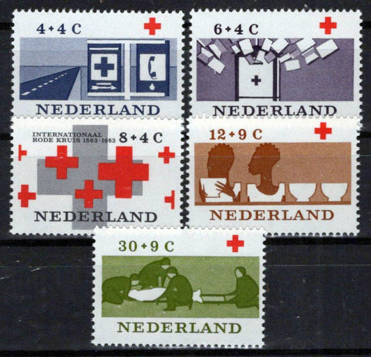 Netherlands B378-B382 MNH Semi-Postal Red Cross Medical Zayix Stamps 0225S0273M