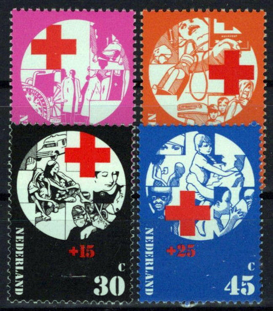 Netherlands B485-B488 MNH Semi-Postal Red Cross Medical Zayix Stamps 0225S0298M