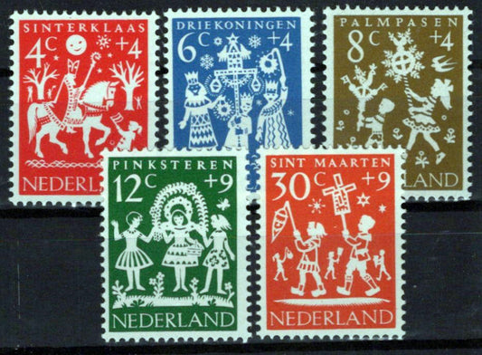 Netherlands B358-B362 MNH Semi-Postal Holiday Folklore Zayix Stamps 0225S0267M