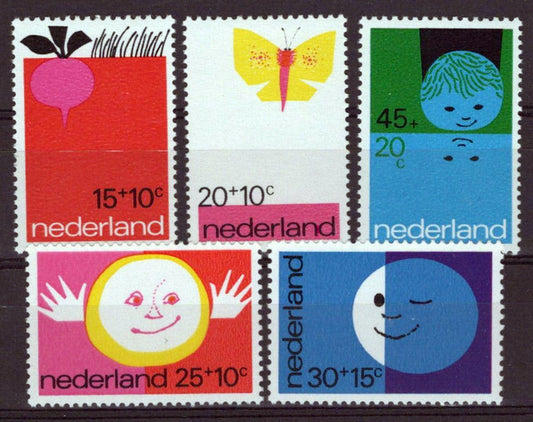 Netherlands B476-B480 MNH Semi-Postal Air Water Sun Moon Zayix Stamps 0225S0296M