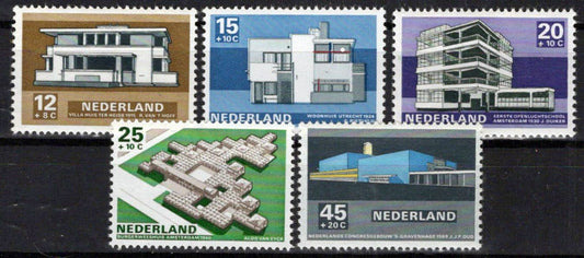 Netherlands B444-B448 MNH Semi-Postal Architecture Zayix Stamps 0225S0288M