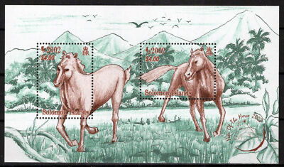 Solomon Islands 942A MNH Horses Domesticated Animals Zayix Stamps 0125M0218M