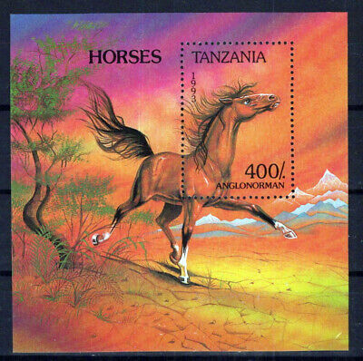 Tanzania 1159 MNH Horses Equine Domesticated Animals Zayix Stamps 0125M0219M