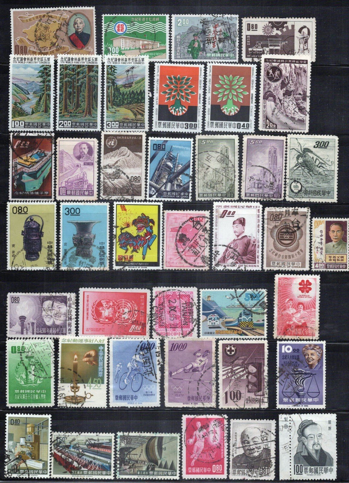 Taiwan ROC Stamp Collection Mostly Used Sports Nature ZAYIX
