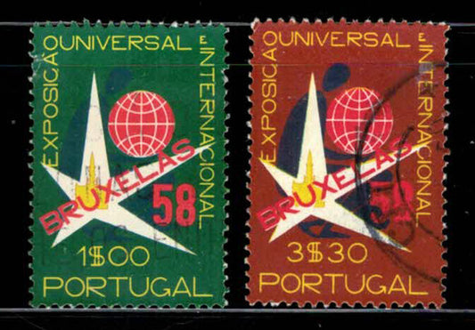 Portugal 830-831 Used 1958 International Expo 021022-S32 ZAYIX 020722S88