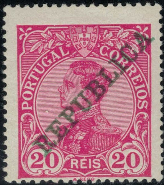 Portugal 174 MNH 1910 Republica overprint on 20 Reis ZAYIX 031222S05