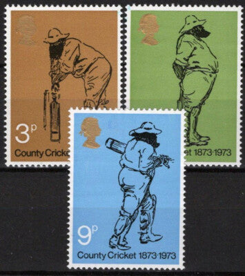 Great Britain 694-696 MNH Caricatures William Gilbert Grace Art ZAYIX 021023S83