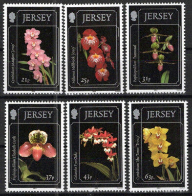 Jersey 890-895 MNH Flowers Orchids Plants Nature ZAYIX 0920223SM14M