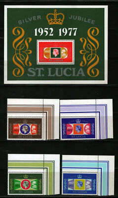St. Lucia 414-418 MNH Queen Elizabeth II Silver Jubilee ZAYIX 062822SM82