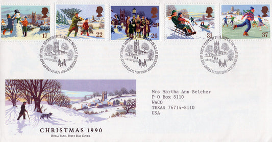 Great Britain 1340-1344 MNH FDC Christmas Music Trees ZAYIX 0324L0107