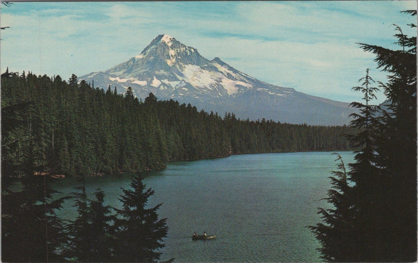 Mt. Hood and Lost Lake, Oregon highest mountain Postcard ZAYIX 102022PC69
