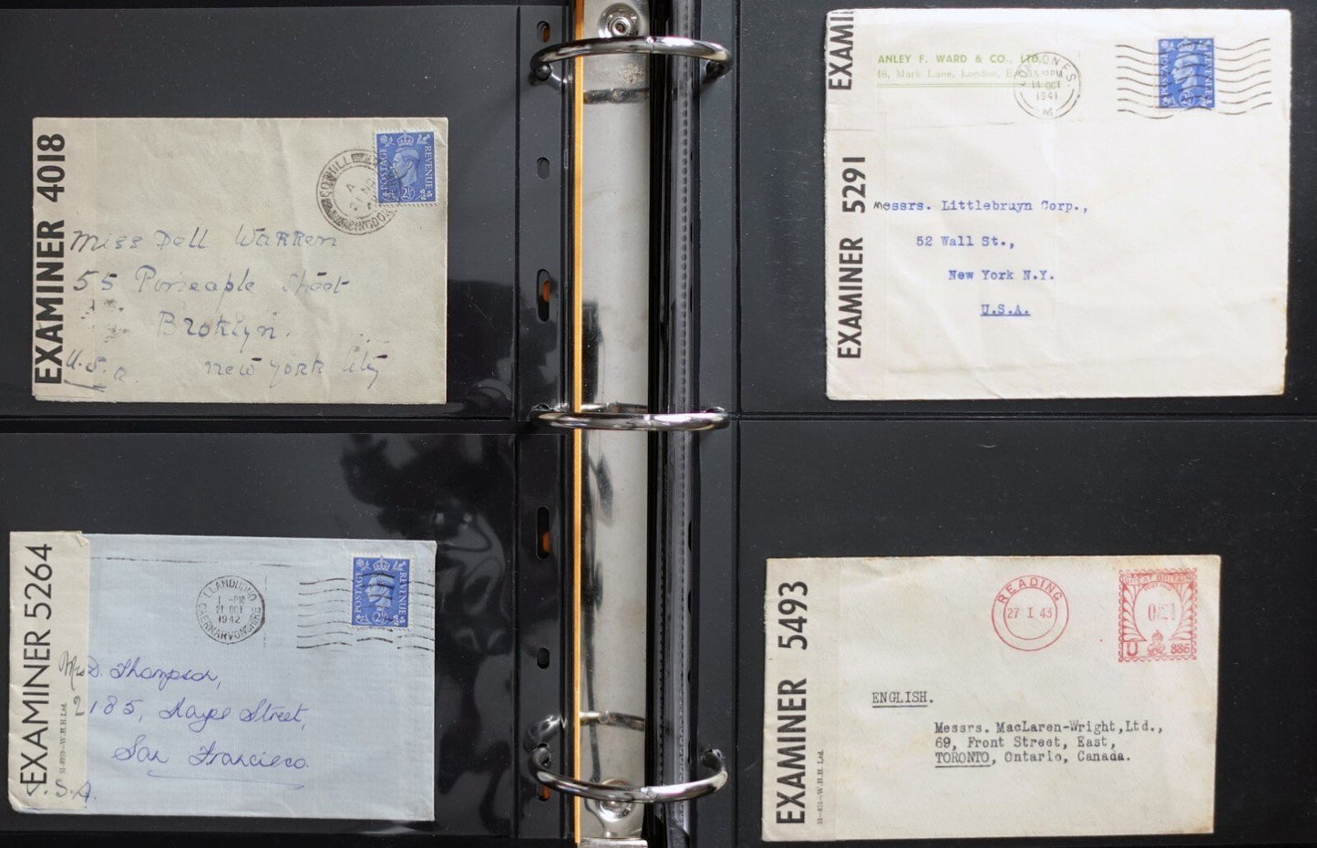 50+ World War, Censored, Open by Examiner, Postal History Covers AlbumM10 ZAYIX