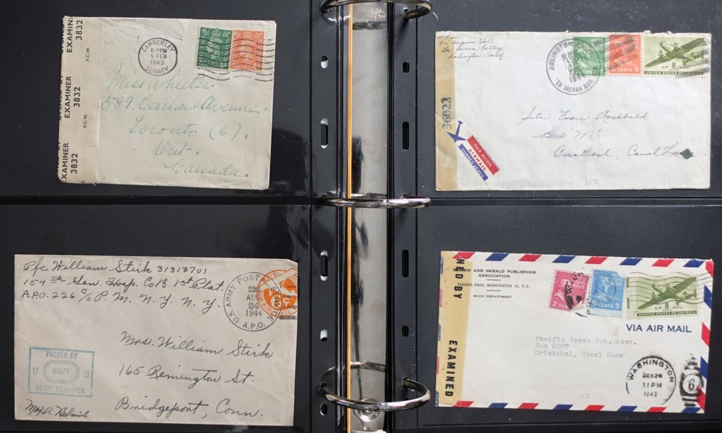 50+ World War, Censored, Open by Examiner, Postal History Covers AlbumM10 ZAYIX