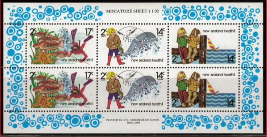 New Zealand B108a MNH Fishing, Marine Life miniature sheet ZAYIX 0123SB07M