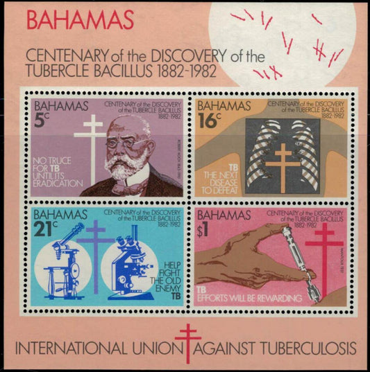 Bahamas 508a MNH 1982 Fight Against Tuberculosis Medicine SS ZAYIX 041322SM96