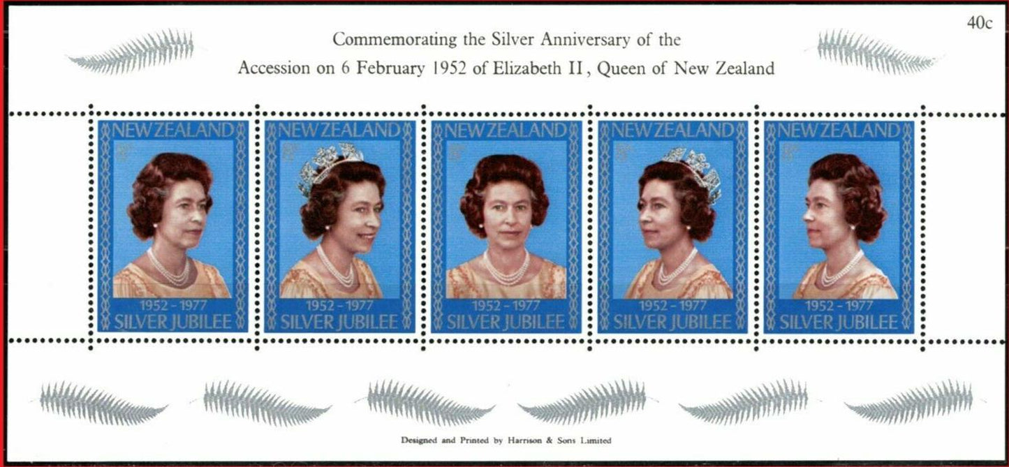 New Zealand 620 MNH Queen Elizabeth Silver Jubilee SS ZAYIX 0113SB01M