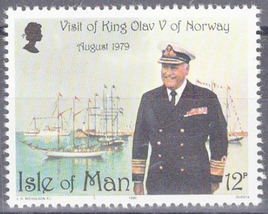 Isle of Man 176 MNH Visit of King Olav V of Norway, Ships ZAYIX 041322SM32M