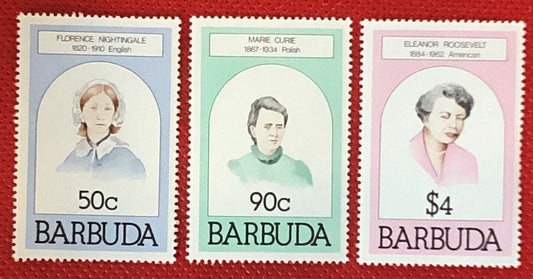 Barbuda 474//477 MNH Famous Women ZAYIX 0719SN01M