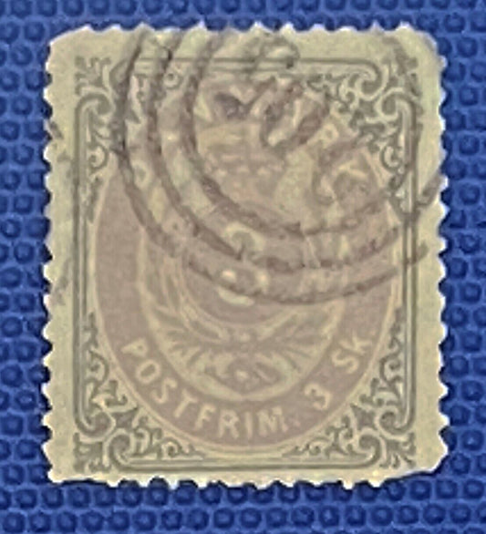 Denmark 17 Used 3S Gray & Bright Lilac