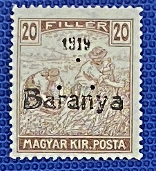 Hungary 7N16 MH 20f Gray Brown Farming