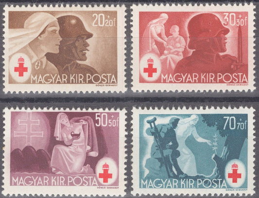 Hungary B171-B174 MNH Nurse Soldier Medicine Red Cross Nursing Baby