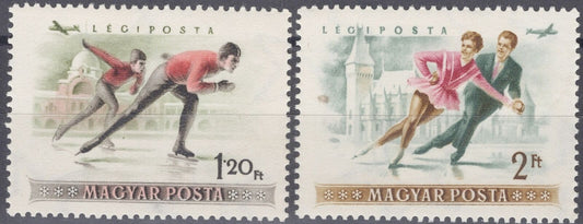 Hungary C163, C165 MNH Winter Sports Figure Skating Ice Racing