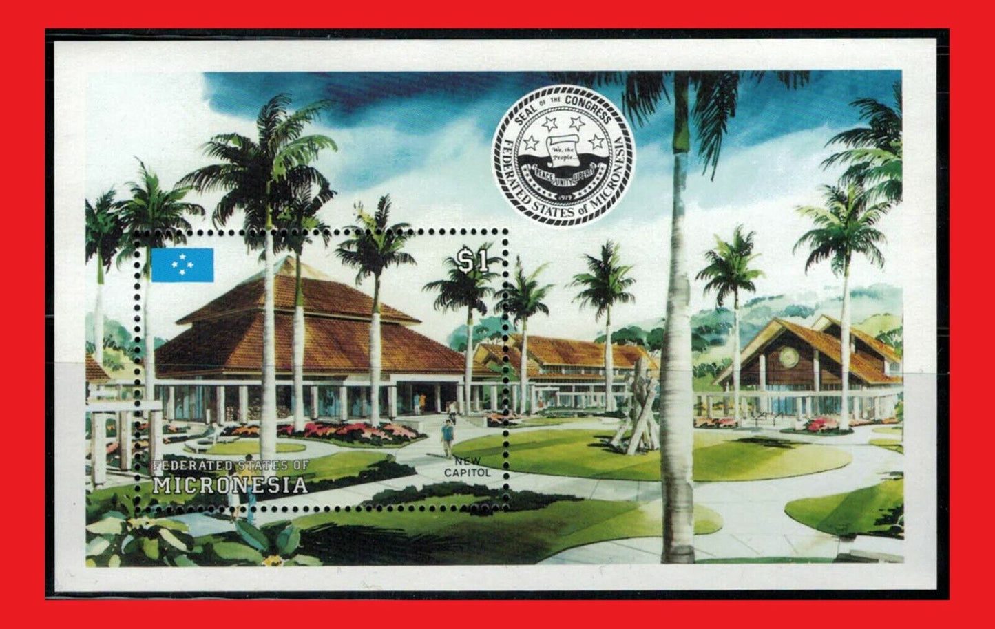 1991 Micronesia 132-133 MNH souvenir sheets / New Capital