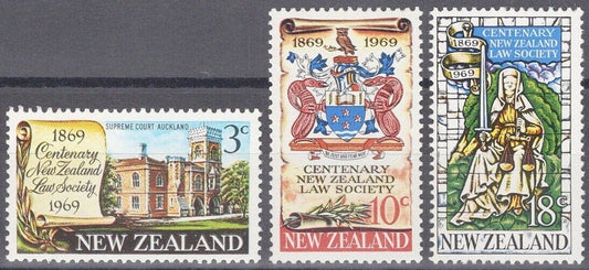 New Zealand 422-424 MNH Coat of Arms Architecture "Justice Window"