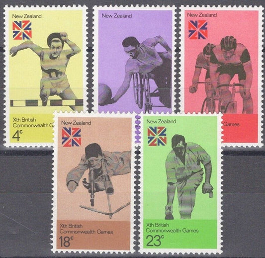 New Zealand 547-551 MNH Sports Bicycling Rifle Shooting Lawn Bowling