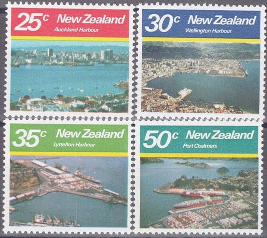 New Zealand 711-714 MNH Harbors Ships