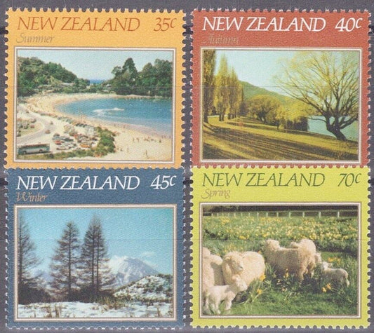 New Zealand 748-751 MNH Seasons Landscapes Forest Seascape