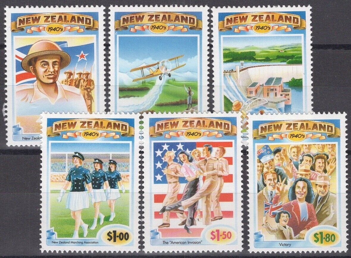 New Zealand 1186-1191 MNH  1940s Culture Fishing Music 060722S16