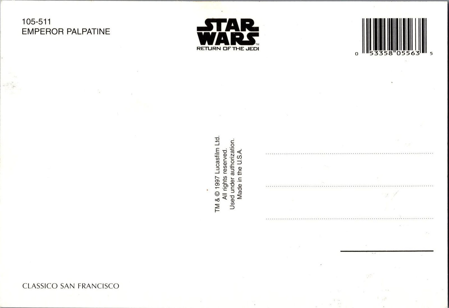 ZAYIX - US 4143 FDC Maxicard STAR WARS Classico postcard - Emperor Palpatine