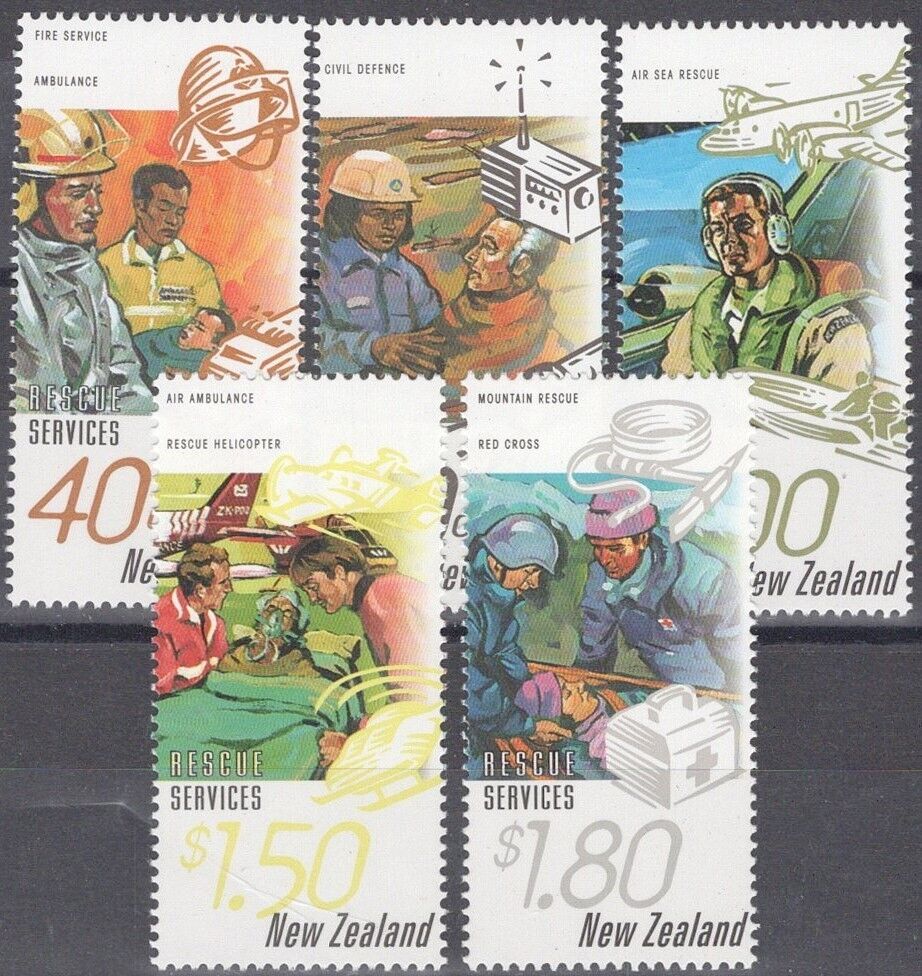 New Zealand 1361-1365 MNH Rescue Services Air Sea Mountain Rescue