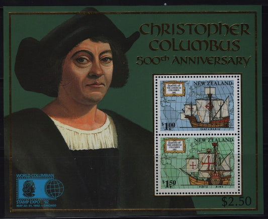 New Zealand 1092a MNH Ships Christopher Columbus 60922SM139